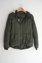 American Eagle Olive Green Puffer Jacket Size Medium