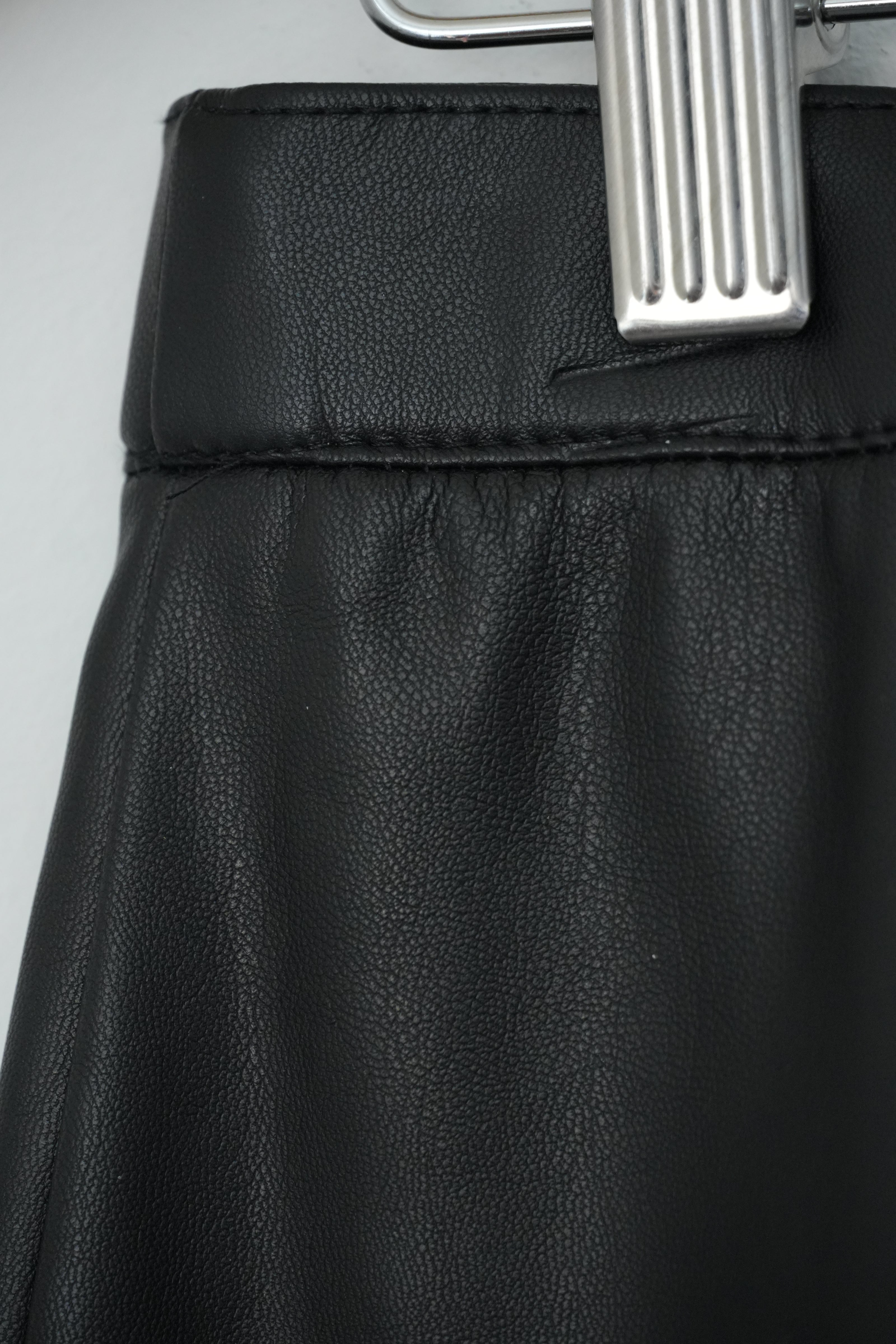 Cato Faux Leather Skirt Women Size Small Black Tiered Midi A-Line