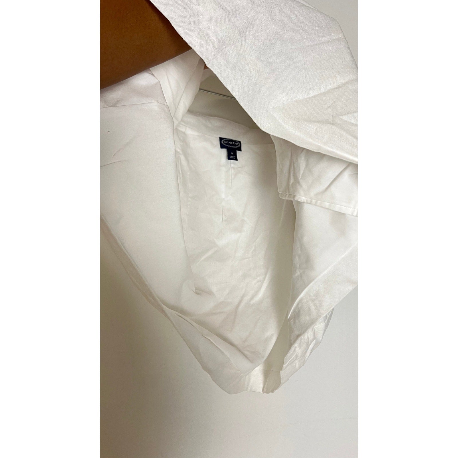 Scoop White Belted Envelope Mini Skirt Size 14