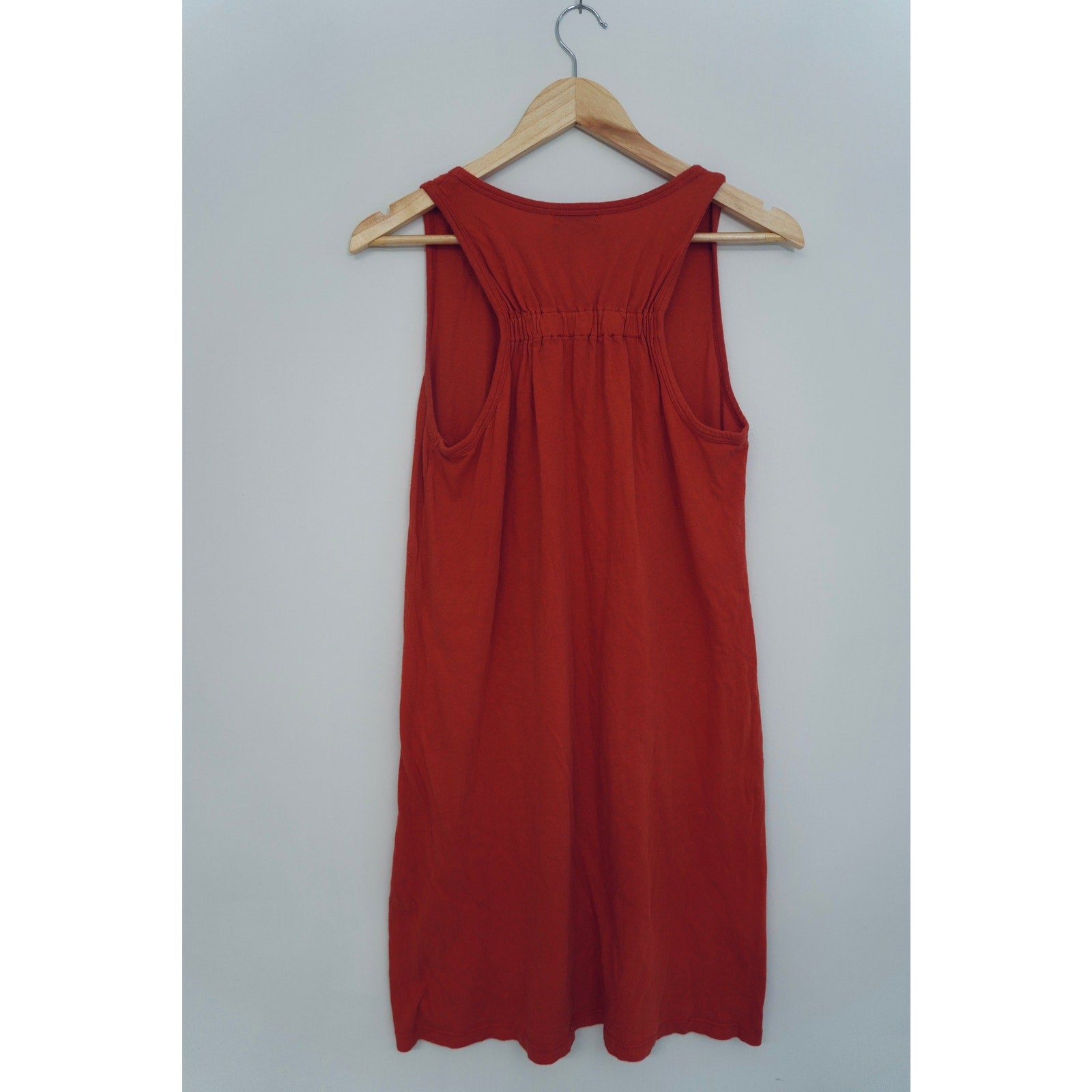 Michael Stars Tank Dress Women Medium Orange Red Sleeveless Racerback