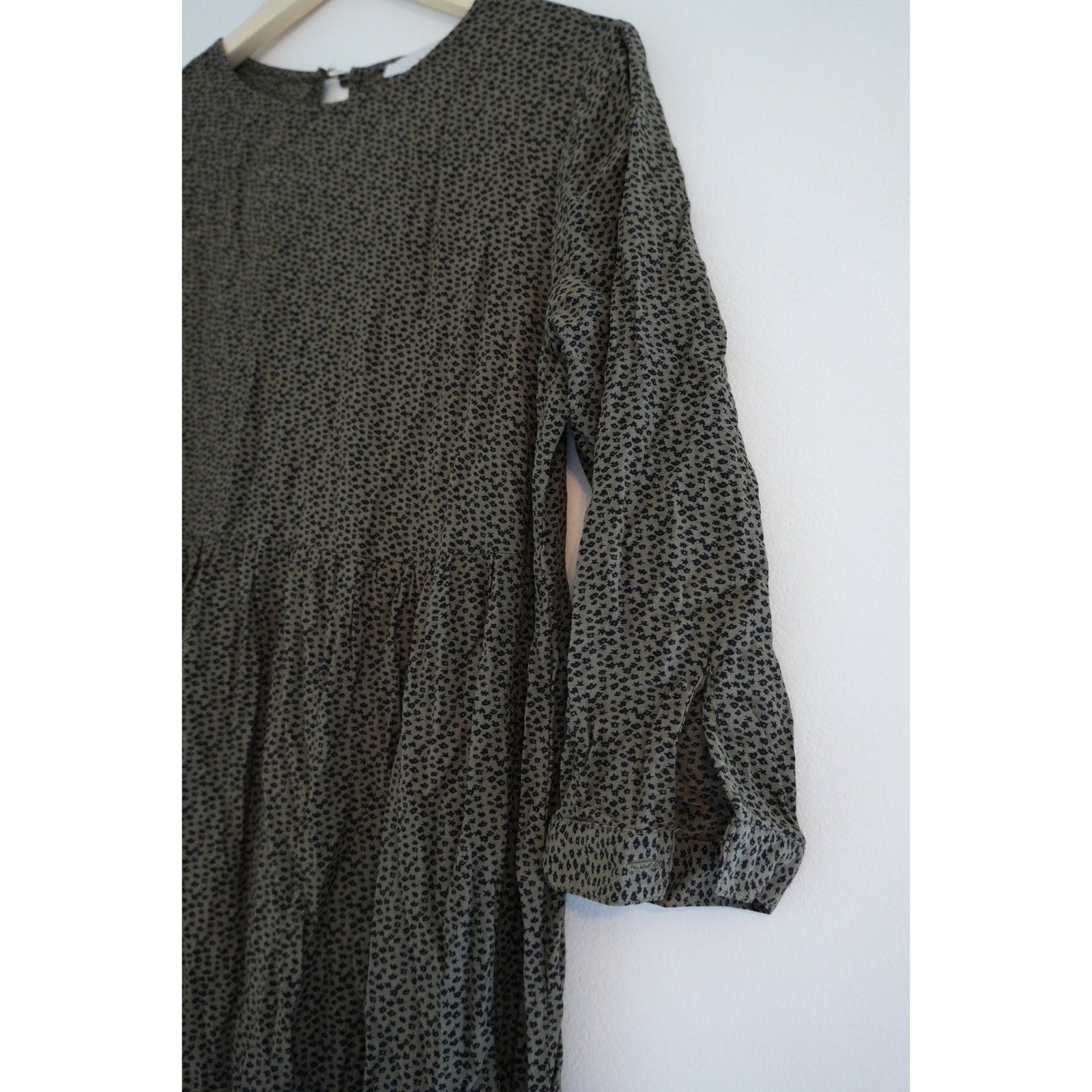 Loft Printed Flowy Long Sleeve Dress Size Small