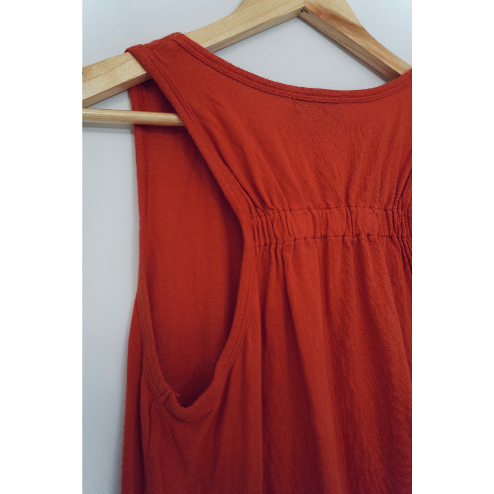 Michael Stars Tank Dress Women Medium Orange Red Sleeveless Racerback