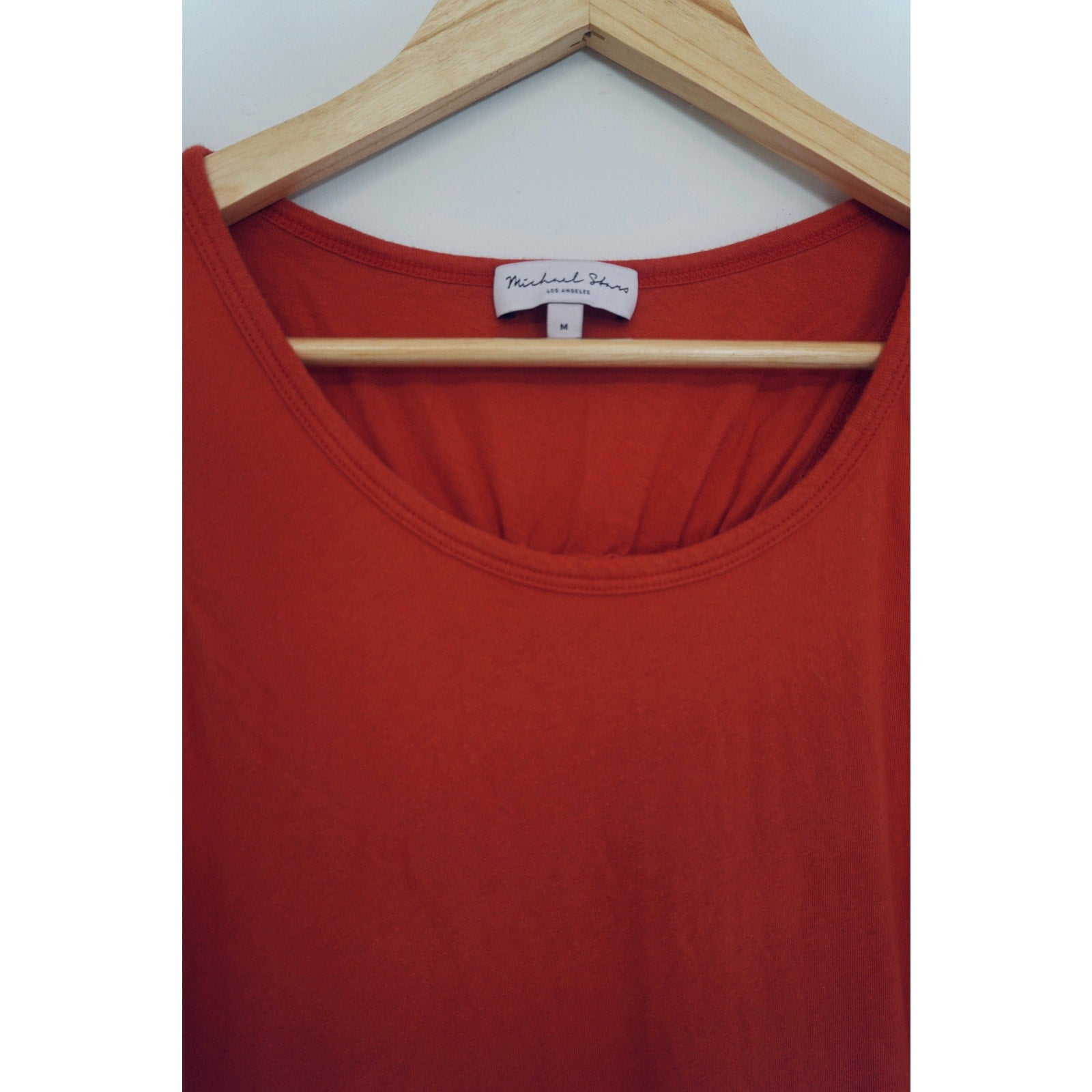 Michael Stars Tank Dress Women Medium Orange Red Sleeveless Racerback