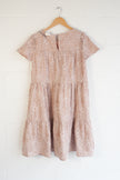 Hippington Mumford Dress Women Large Pink Floral Lace Babydoll Short Sleeve