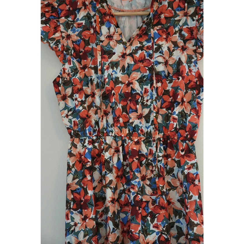Shein Floral Midi Dress Size Medium