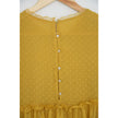 Zara Trafaluc Collection Mustard Yellow Embroidered Long Sleeve Blouse Size Medium