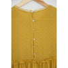 Zara Trafaluc Collection Mustard Yellow Embroidered Long Sleeve Blouse Size Medium