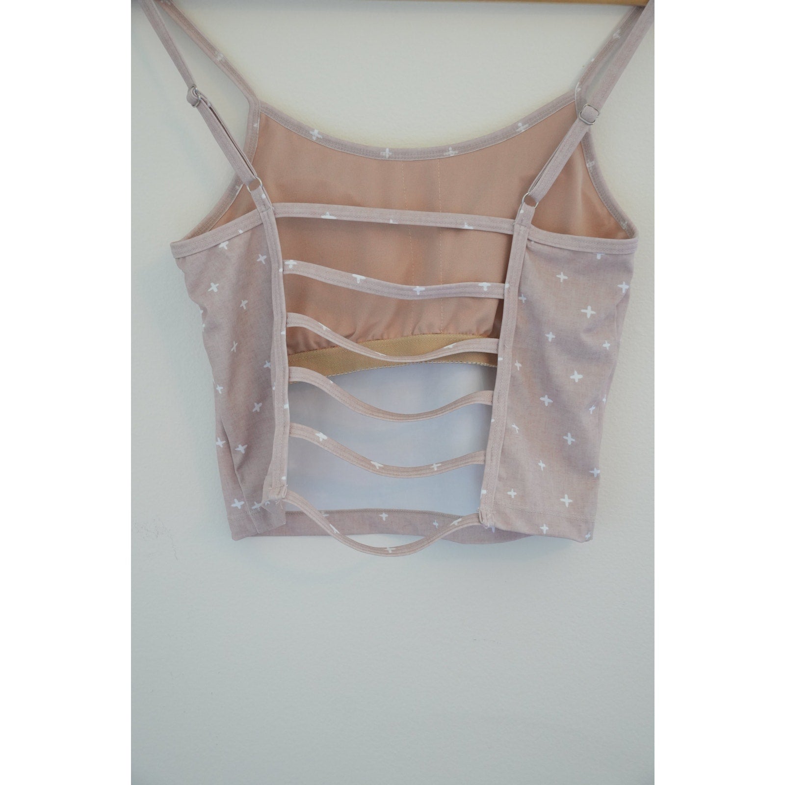 Kortni Jeane Tan Bathing Suit Top Size Small