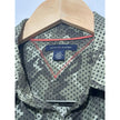 Tommy Hilfiger Shirt Mens Large Green Camo Long Sleeve Button Up Military Field