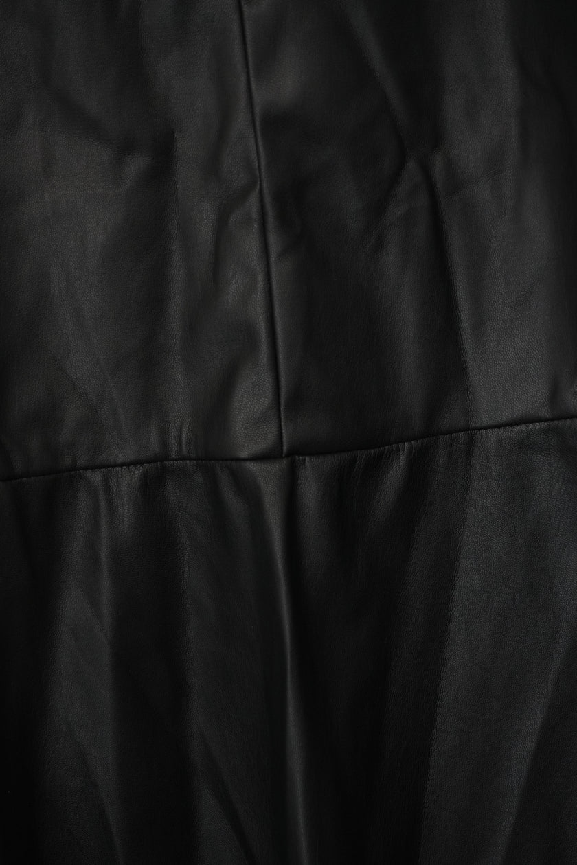 Cato Faux Leather Skirt Women Size Small Black Tiered Midi A-Line