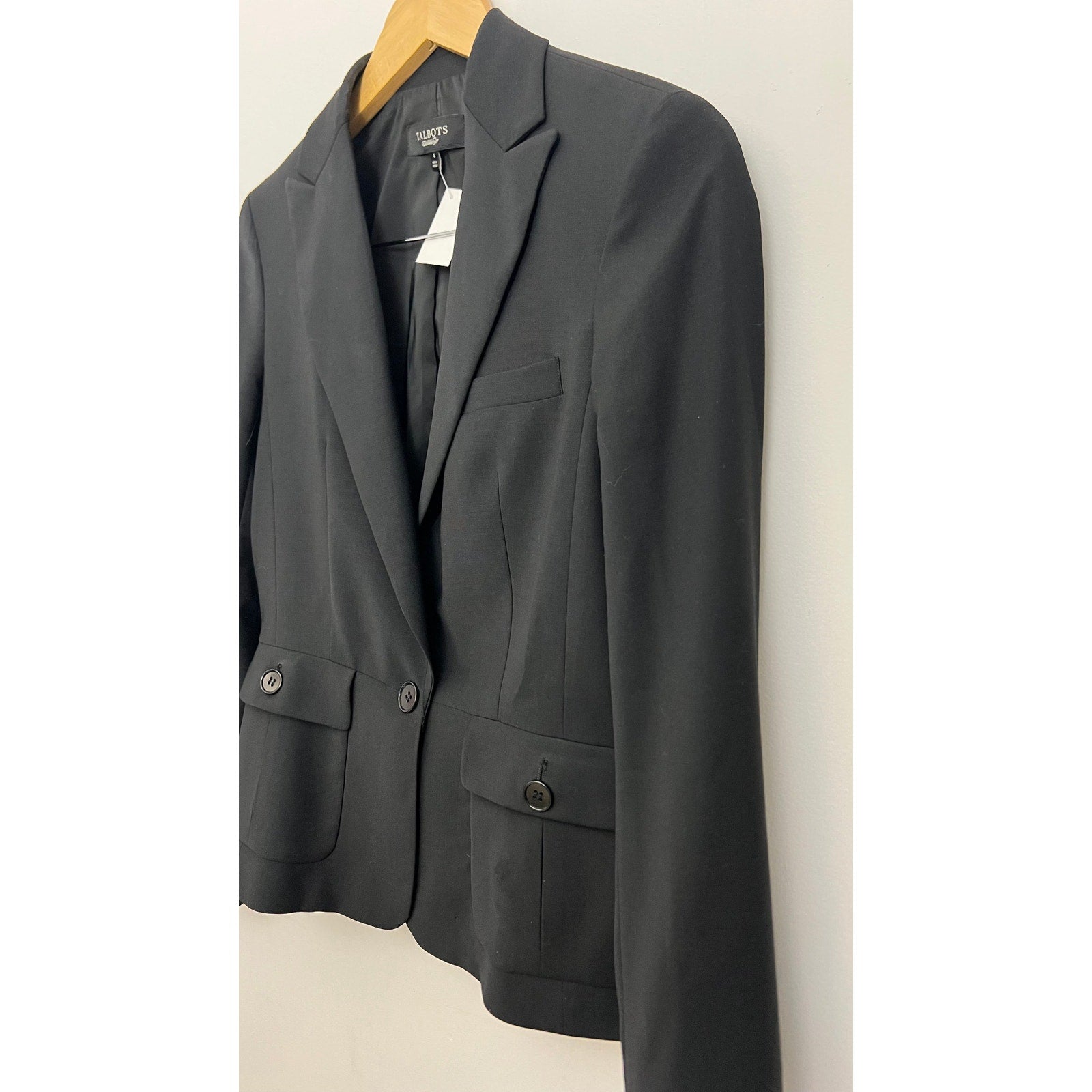 Talbots Black Blazer with Pockets Size 4