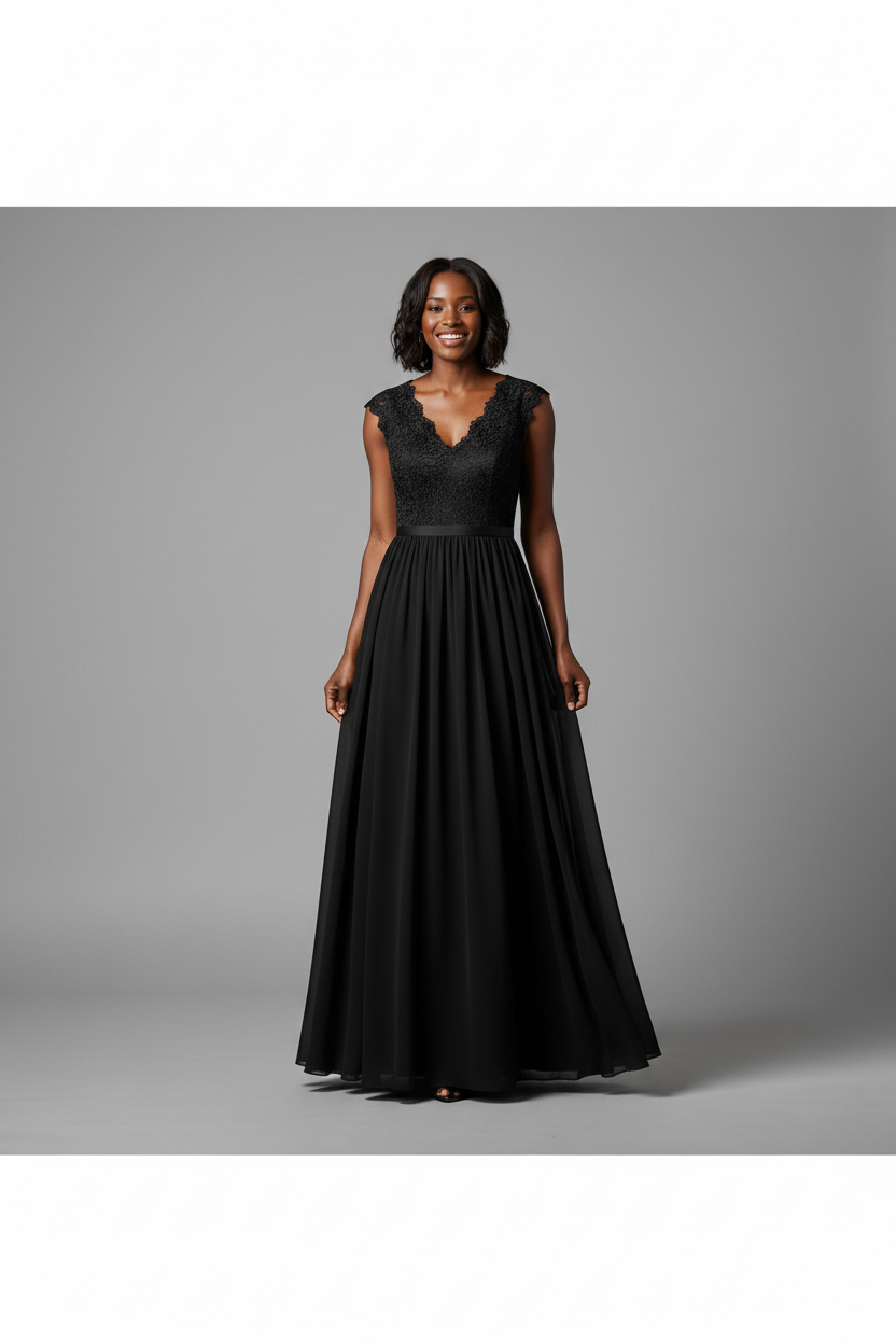 Black Lace Gown Gap Style