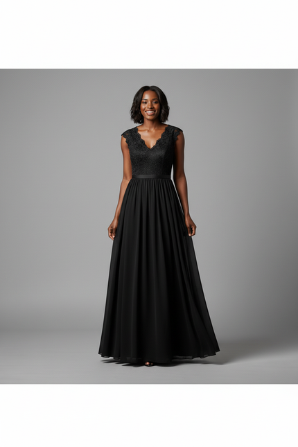 Black Lace Gown Gap Style