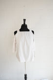 Madewell Womens XS White Cold Shoulder Tie Sleeve Blouse Square Neck Top