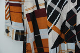 Attitudes by Renee Shirt Dress Women Extra Small Petite Orange Patchwork Plaid