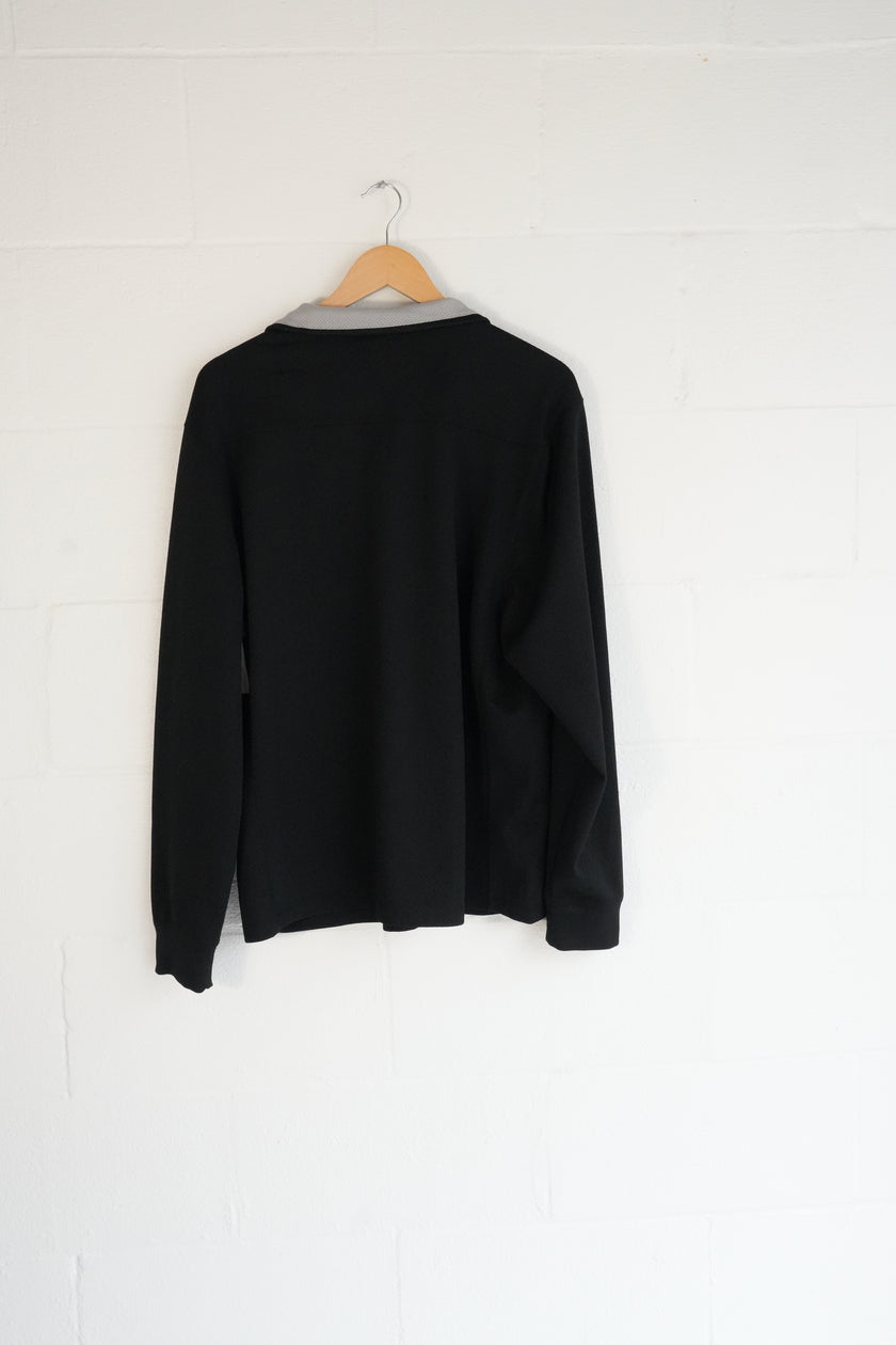 Rec Tech Pullover Men XL Black Quarter Zip Performance Long Sleeve Extra Large