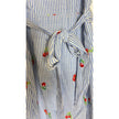 Blue and white Embroidered Cherry Dress Size X-Large