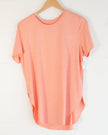 Skechers T-Shirt Women Medium Peach Short Sleeve High-Low Activewear Top
