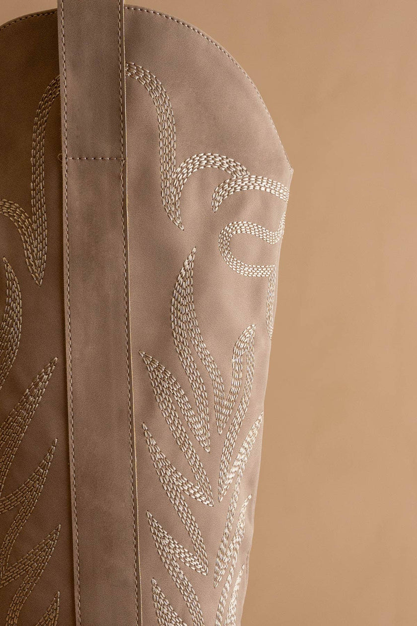 The Samara Cedar Wood Embroidered Western Tall