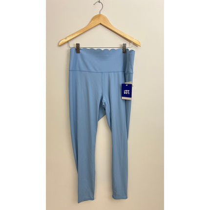 JoyLab Leggings Women Extra Large Blue Scalloped High Waist Moisture Wicking