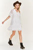 Ruffled neck tiered mini dress PLUS