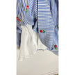 Blue and white Embroidered Cherry Dress Size X-Large