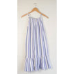 Beachlunchlounge Striped Sundress Women Extra Small Blue Lavender Ruffle Hem