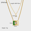 The Press Retro Geometric Pendant Double Layer Necklace (in-store)