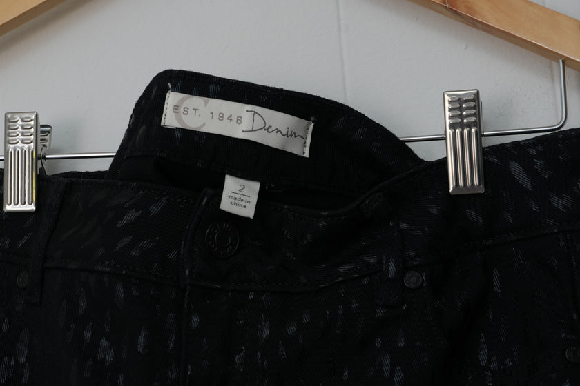 CATO Black Denim Pencil Skirt Size 2