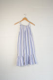 Beachlunchlounge Striped Sundress Women Extra Small Blue Lavender Ruffle Hem