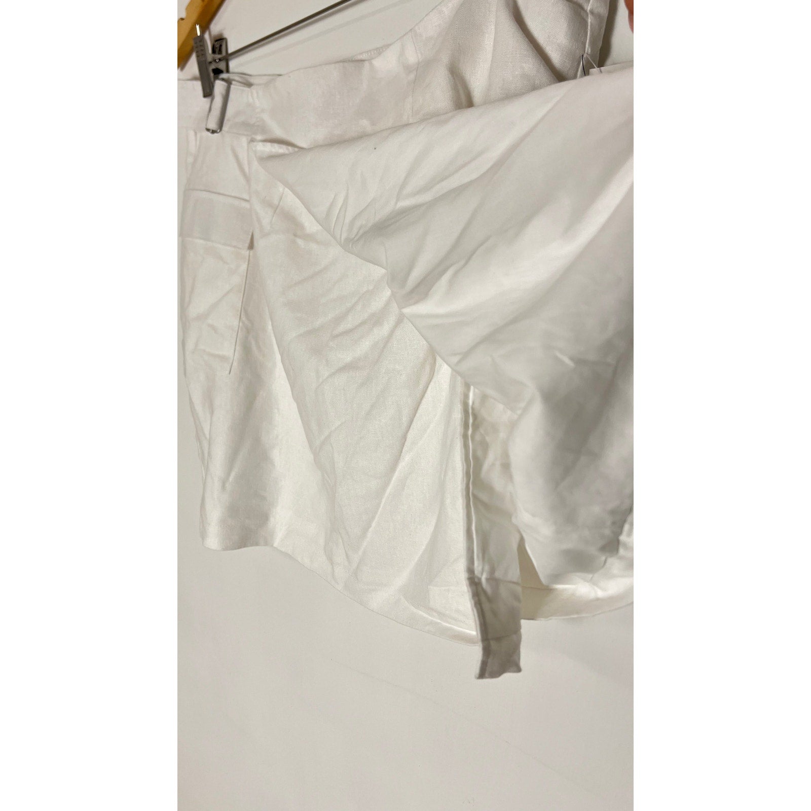 Scoop White Belted Envelope Mini Skirt Size 14