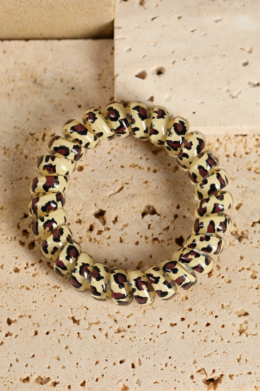 The Press Leopard Printed Telephone Wire Hair Loop (in-store)