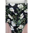 Kortni Jeane Black Floral High Waisted Bikini Bottoms Size Medium