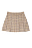 Plaid Pleated Mini Skirt with Pin-Tuck Detail