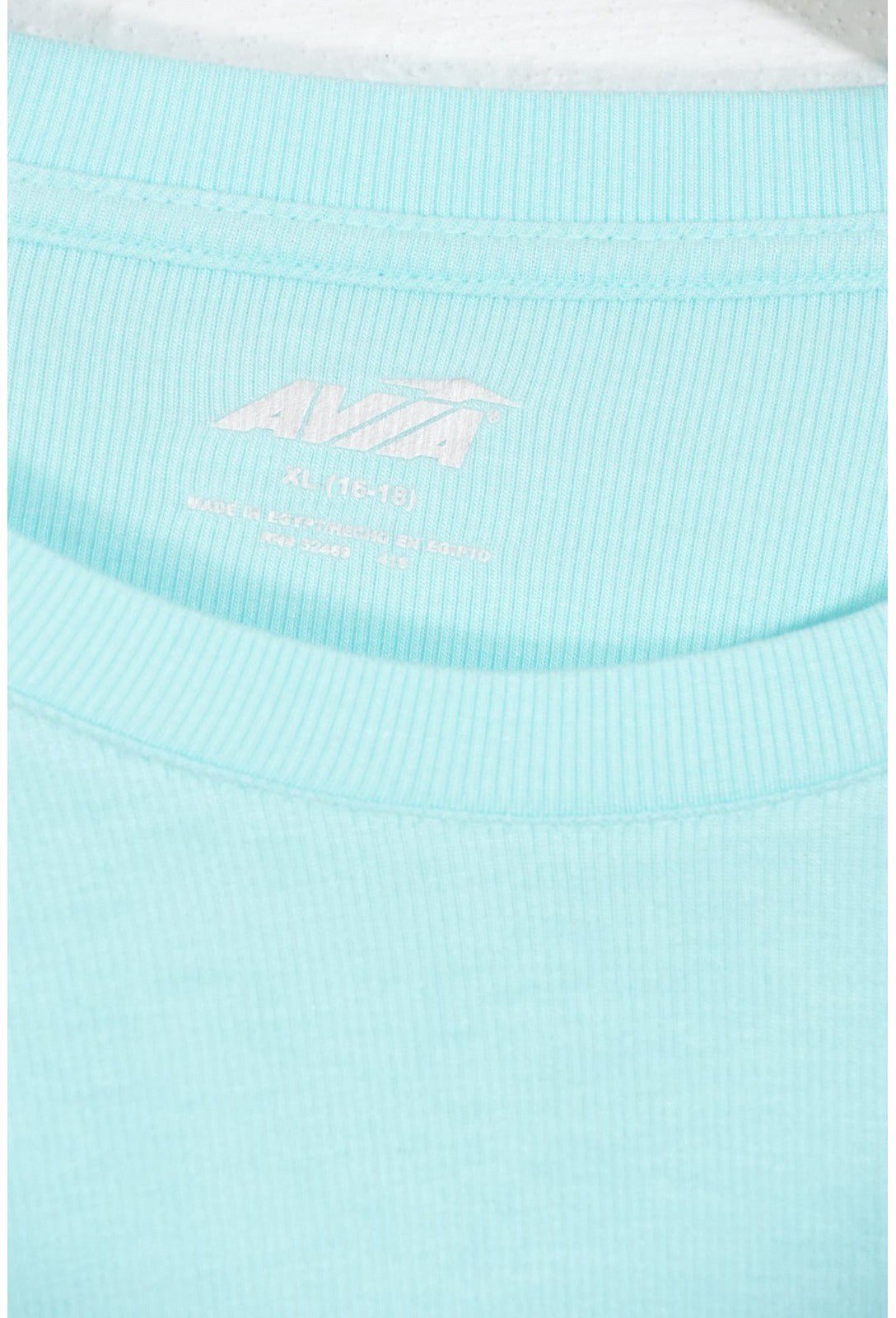 Avia Long Sleeve Top Women Extra Large Aqua Blue Ribbed Thumbhole Athletic Shirt