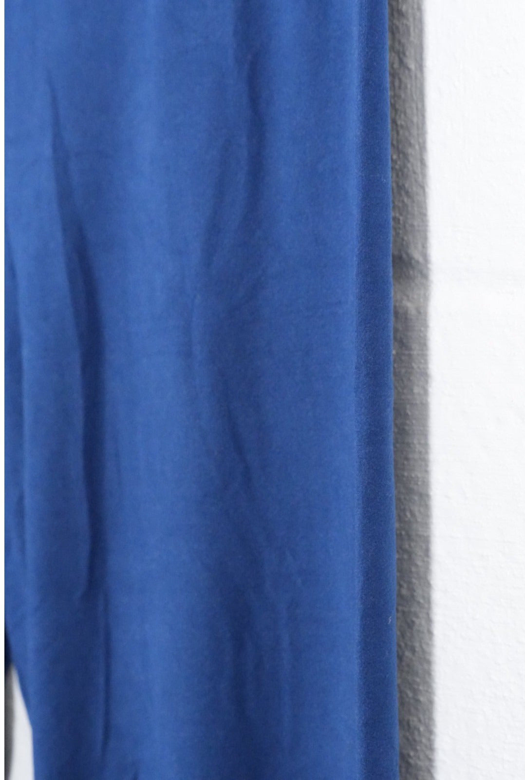 Mud Pie Leggings Women Medium/Large Blue Solid Gold Ankle Logo Stretch