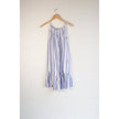 Beachlunchlounge Striped Sundress Women Extra Small Blue Lavender Ruffle Hem
