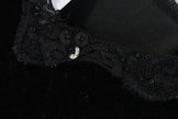 Hillard & Hanson Camisole Women Medium Black Velvet Lace Sequin Trim Strappy Top