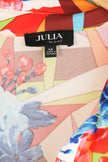Julia by Love J Button Up Shirt Womens 1X Multicolor Geometric Long Sleeve
