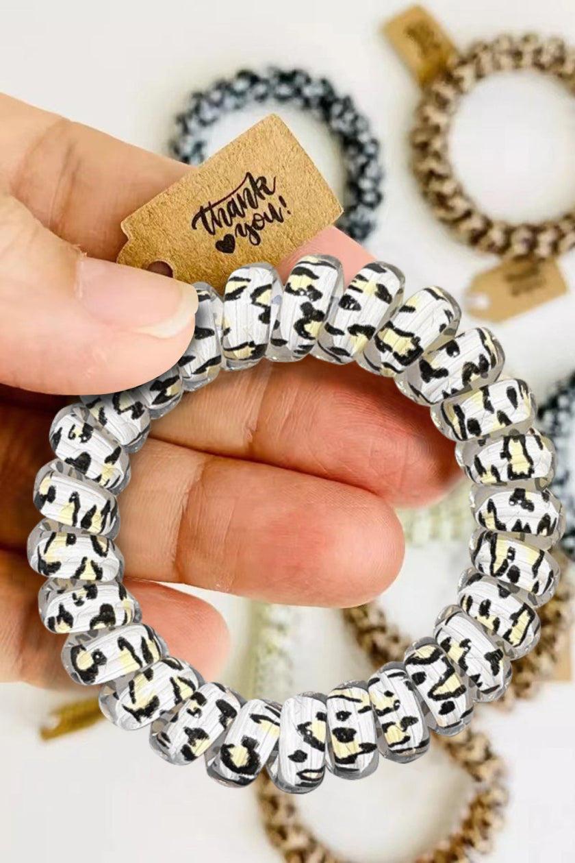The Press Leopard Printed Telephone Wire Hair Loop (in-store)