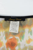 Sexy Diva Bodycon Dress Women 1XL Multicolor Tie Dye Long Sleeve Scoop Neck