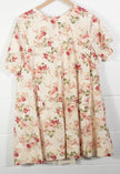 Hippington Camden Dress Women Large Cream Floral Eyelet Short Sleeve Mini