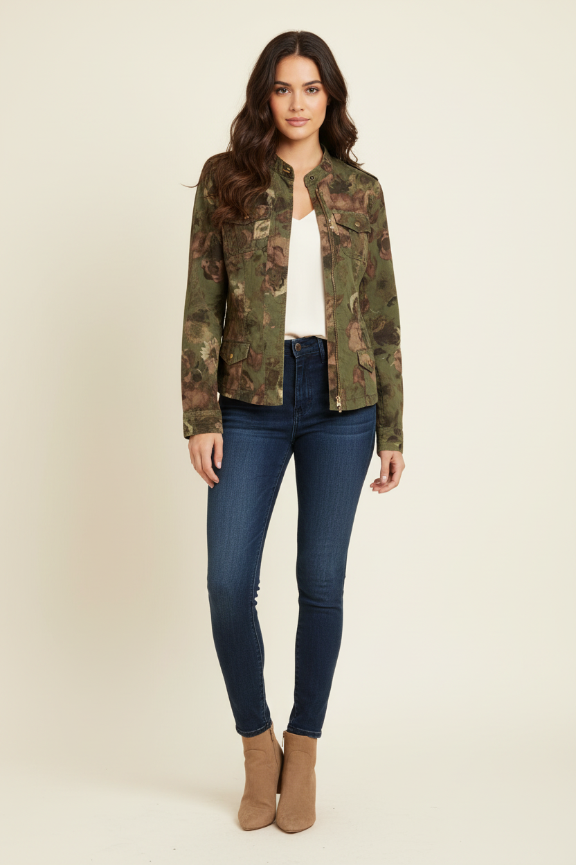 Green Floral Jacket - Consistent Background