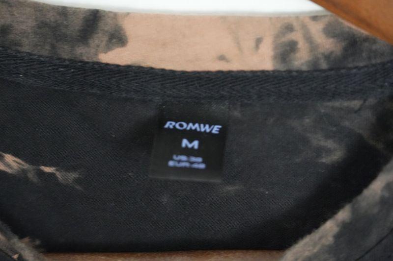 ROMWE Bleach Tie-Dye Graphic Tee “Noodle Lovers” Size Medium