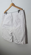 Ashley Stewart White Distressed Denim Bermuda Shorts Size 20