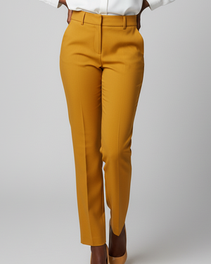 New York & Company 7th Avenue Dress Pants Womens 8 Yellow Straight Leg Work