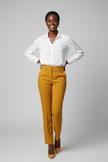 Yellow Dress Pants - Youthful Model