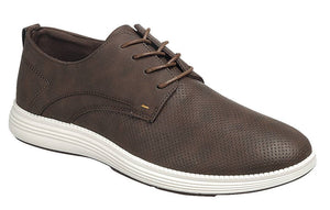 Forever CAPTAIN-5 Men's Dot Print Lace Up Oxfords