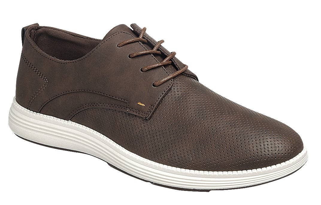 Forever CAPTAIN-5 Men's Dot Print Lace Up Oxfords
