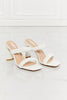 MMShoes In Love Double Braided Block Heel Sandal in White
